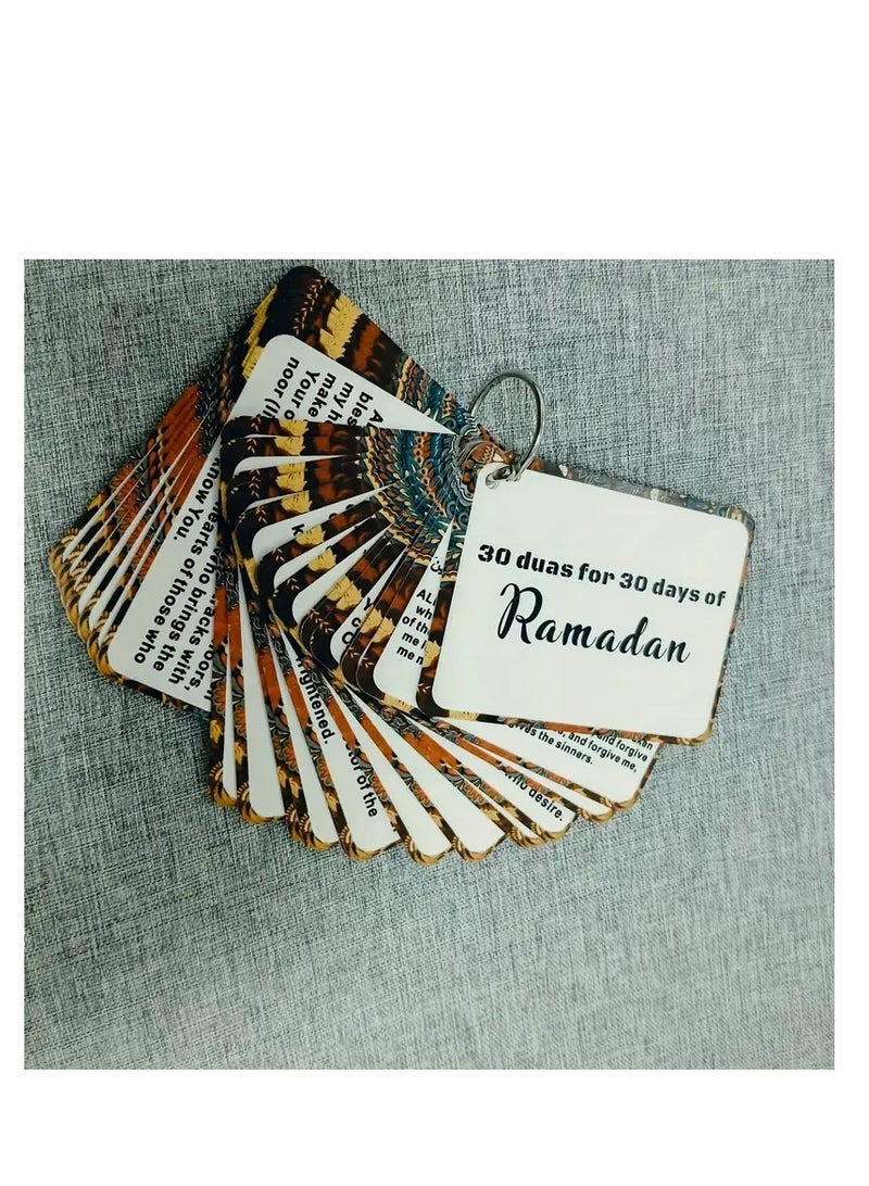Ramadan Daily Duas Cards Set, 30 Days of Supplications in English & Arabic, Laminated Prayer Cards - Image 3