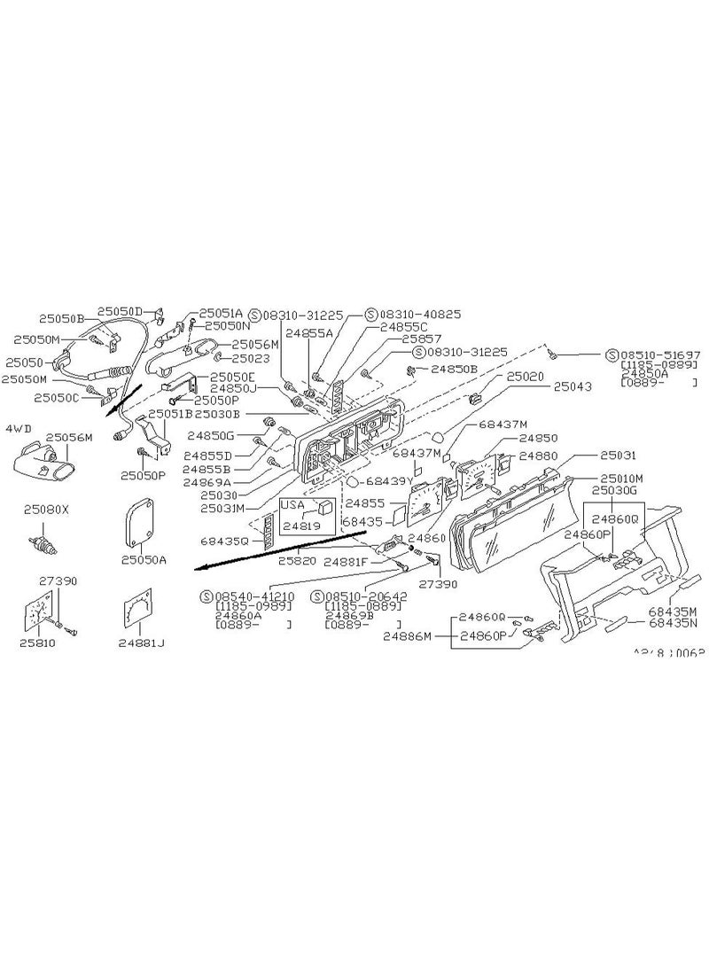 نيسان لمبة لوحة العدادات الأصلية نيسان 24860-40F01 مع القاعدة – لمبة مؤشر الطبلون (قطعة أصلية OEM) - Image 4