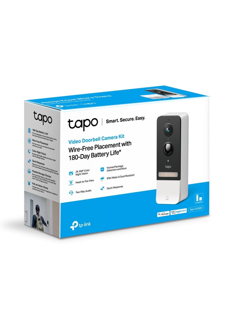 Tapo D230S1 Smart Battery 2K 5MP Video Doorbell