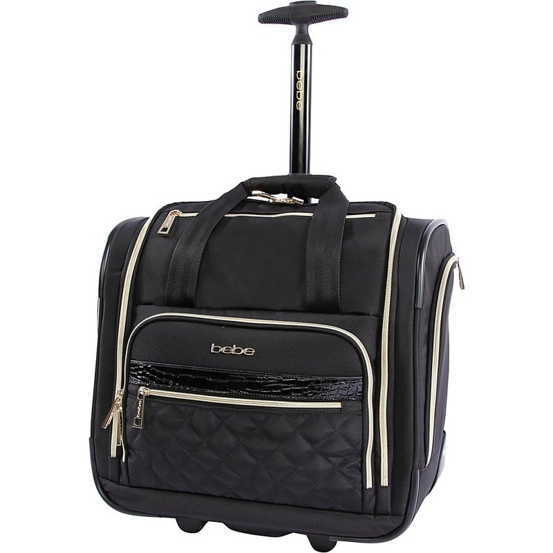 BEBE Womens LeenaWheeled Under The Seat Carry On Bag Black One Size