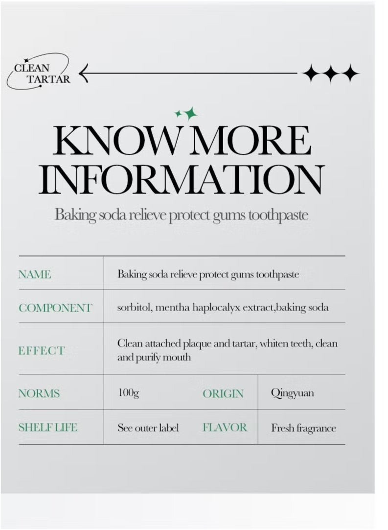 BIOAOUA Baking Soda Gum Care Niacinamide Fresh 100g - Image 3