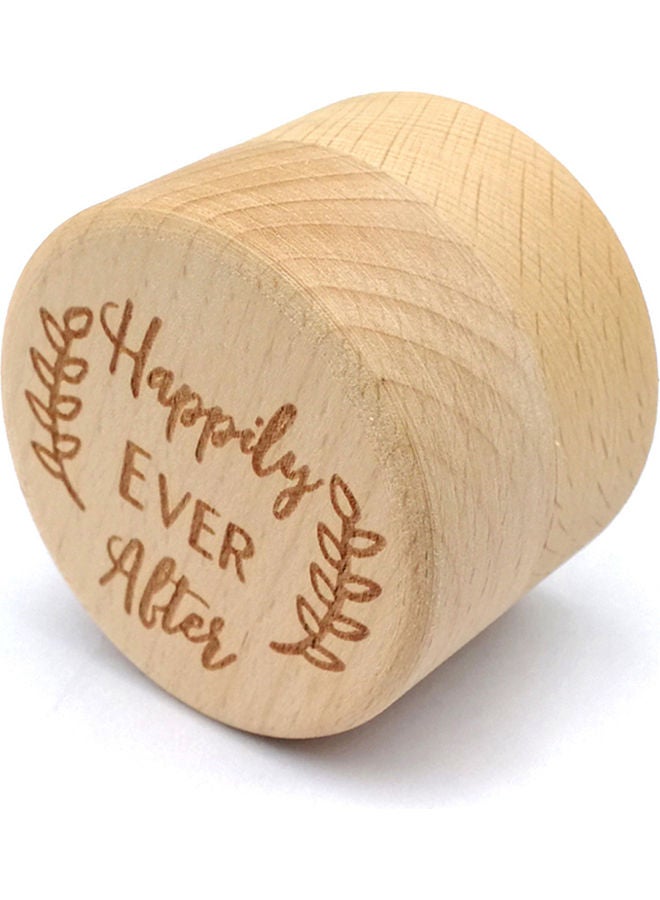 نيبمينينت صندوق خشبيّ دائريّ الشكل لخواتم الزواج بني - Image 2