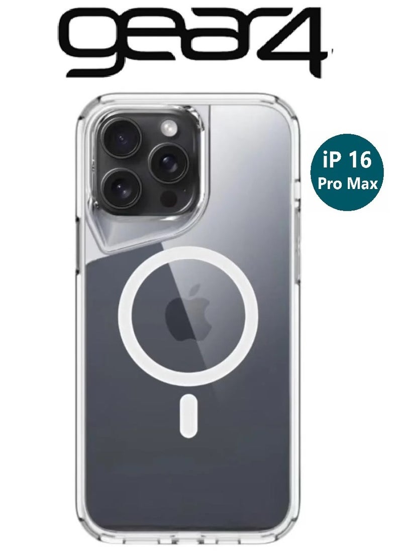 Gear4 - iPhone 16 Pro Max Back cover, original and strong clear protective case, shock-resistant case with a protrusion around the camera, pure and high-clarity iPhone cover made of high-quality materials. - Image 1