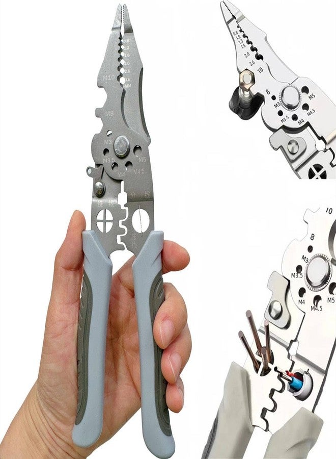 PUFFIN Special Wire Stripper and Cutter for Electrician - Decrustation Pliers, Multi-functional Tool for Wire Cutter, Wire Crimper, Cable Stripper, Wiring Tools - Image 4