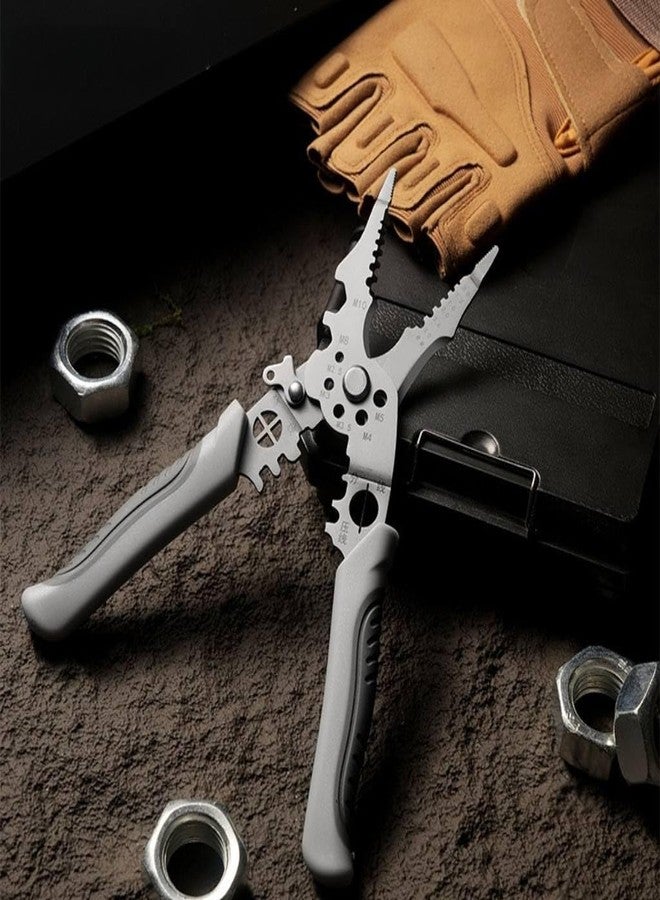 PUFFIN Special Wire Stripper and Cutter for Electrician - Decrustation Pliers, Multi-functional Tool for Wire Cutter, Wire Crimper, Cable Stripper, Wiring Tools - Image 3
