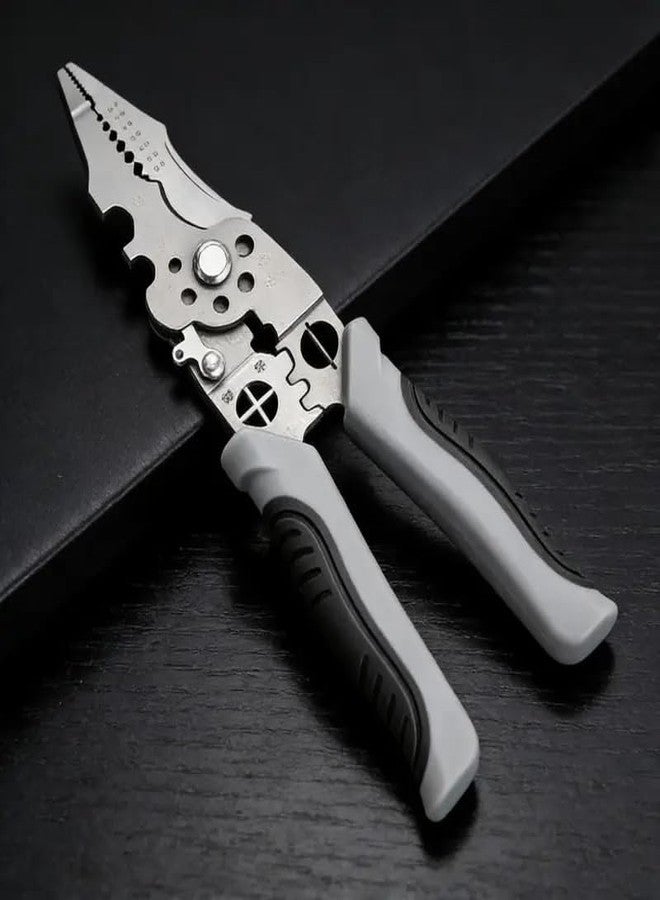 PUFFIN Special Wire Stripper and Cutter for Electrician - Decrustation Pliers, Multi-functional Tool for Wire Cutter, Wire Crimper, Cable Stripper, Wiring Tools - Image 1