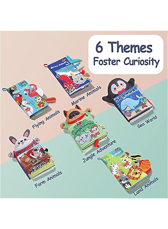 Arabest Soft Baby Books 1 Year Old, Babies Animal Cloth Book 6-12 Month, Infant Touch Feel Crinkle Book, Toddler Carseat Crib Bedtime Toy, Newborn Birthday Easter Gift 9 18M 2 3 Yr Kid Boy Girl - Image 2