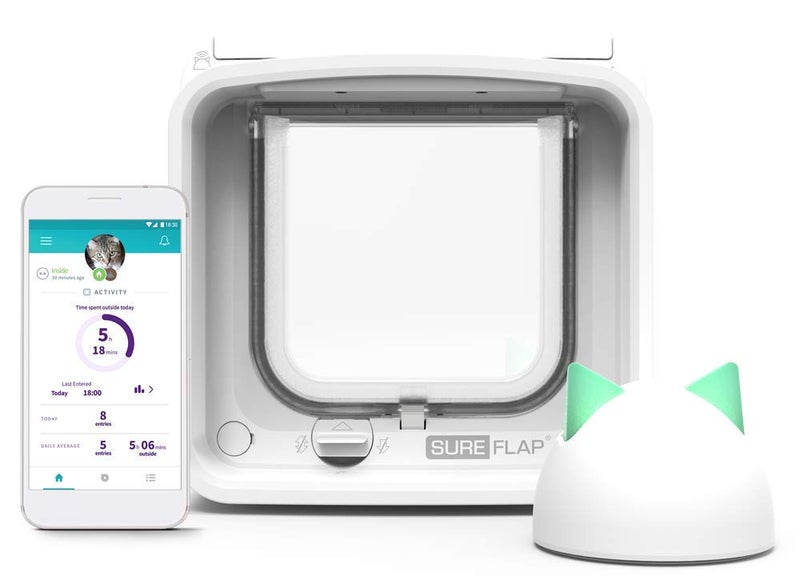 SureFlap Microchip Cat Door Connect with Hub Bundle - Door Opening: The Microchip Cat Door Flap Opening is 5 5/8" (w) by 4 3/4" (h - Image 1