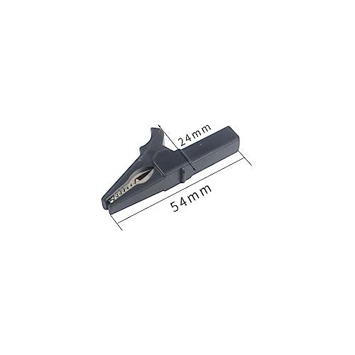CentIoT - 2PCS 55MM Full Insulated Protective nickel coated Alligator Crocodile clip - for Multimeters Electronic Diagnostic tool - 1000V 32A 20MM Jaw Opening - Image 2