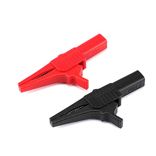 CentIoT - 2PCS 55MM Full Insulated Protective nickel coated Alligator Crocodile clip - for Multimeters Electronic Diagnostic tool - 1000V 32A 20MM Jaw Opening - Image 1