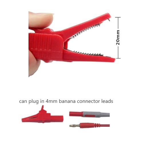 CentIoT - 2PCS 55MM Full Insulated Protective nickel coated Alligator Crocodile clip - for Multimeters Electronic Diagnostic tool - 1000V 32A 20MM Jaw Opening - Image 3
