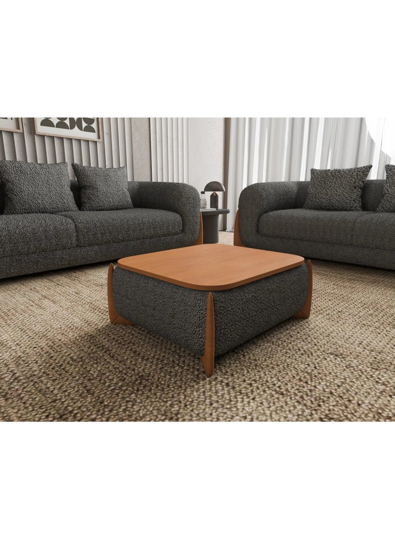 Beech wood table measuring 75 cm * 75 cm, height 45 cm - Image 1