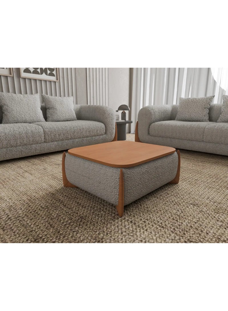 Beech wood table measuring 75 cm * 75 cm, height 45 cm - Image 3