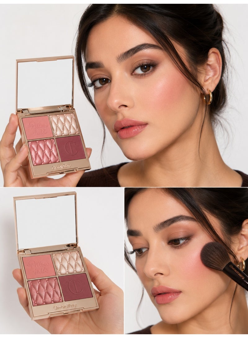 Charlotte Tilbury Charlotte Tilbury Pillow Talk Beautifying Face Palette Medium Deep – Glow Blush & Highlighter Palette 4x3.8g - Image 2