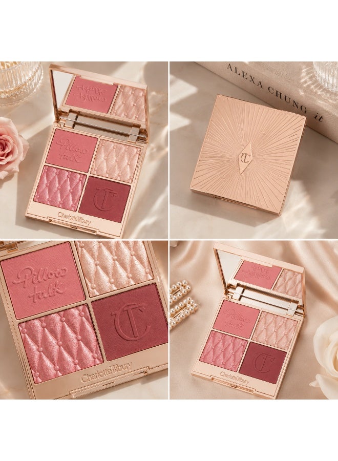 Charlotte Tilbury Charlotte Tilbury Pillow Talk Beautifying Face Palette Medium Deep – Glow Blush & Highlighter Palette 4x3.8g - Image 4