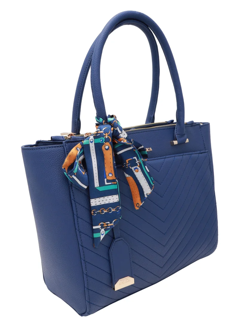 AMICA Regina Structured Handbag for Women- Navy Blue