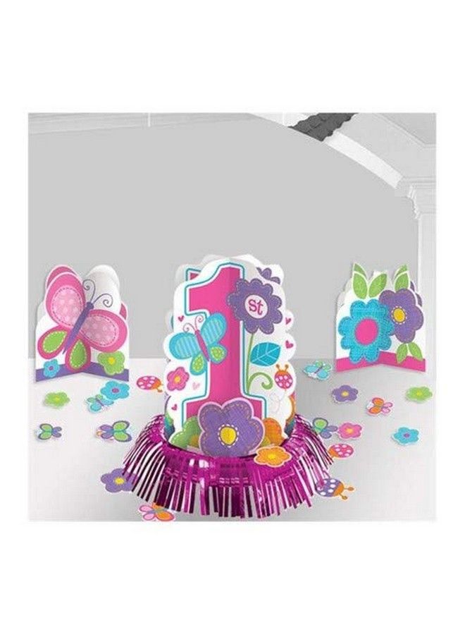 Amscan Party Supplies Sweet Birthday Girl 1St Birthday Table Decorating Kit Multicolor Assorted Sizes 23Ct - Image 4