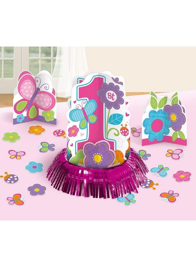 Amscan Party Supplies Sweet Birthday Girl 1St Birthday Table Decorating Kit Multicolor Assorted Sizes 23Ct - Image 3
