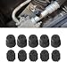 Zosgrew 10 PCS Car AC Valve Cap High and Low Pressure Air Conditioning System Port Sealing Kit Universal Car Air Conditioner Repair Parts for Most Cars Black - Image 2
