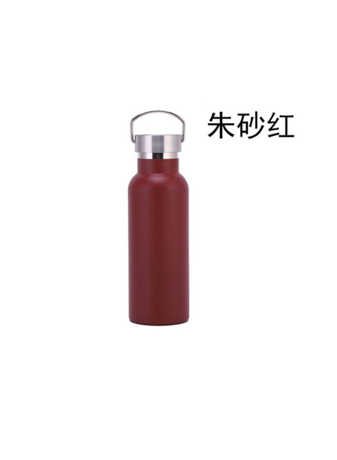 Cinnabar Red 304 Stainless Steel American Large Mouth Sports Water Bottle Thermos Cup Outdoor Portable Large Capacity Thermos Cup Women's Water Cup Batch