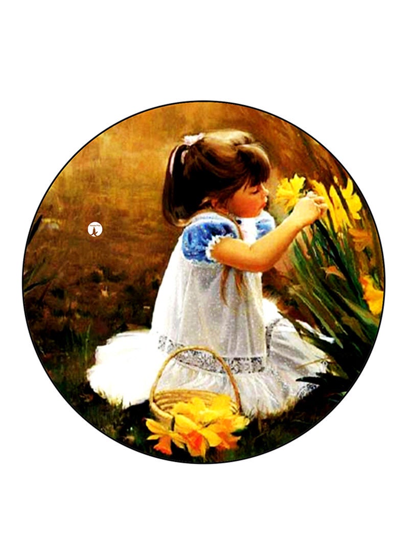 Girl Printed Mouse Pad  Multicolour