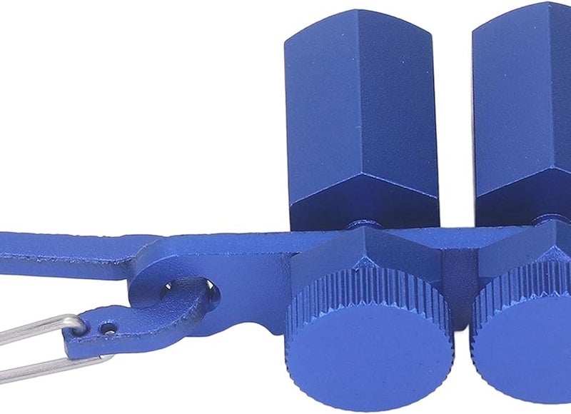 Blue Stair Layout Jig Tool For Framing Carpentry Rafter Attachment With Knob Holder Clamp - Image 5