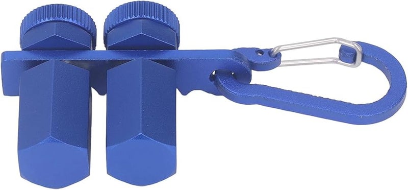 Blue Stair Layout Jig Tool For Framing Carpentry Rafter Attachment With Knob Holder Clamp - Image 4