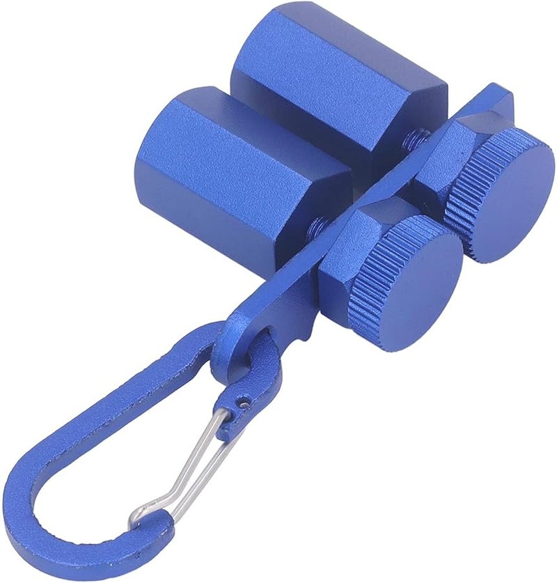 Blue Stair Layout Jig Tool For Framing Carpentry Rafter Attachment With Knob Holder Clamp - Image 1