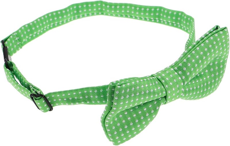 Green Polka Dot Pre Tied Bow Tie For Boys Formal Party Accessory - Image 1