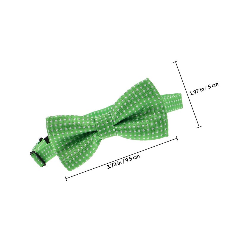 Green Polka Dot Pre Tied Bow Tie For Boys Formal Party Accessory - Image 3