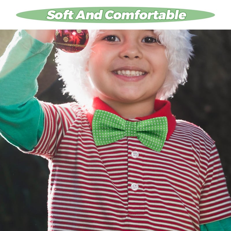 Green Polka Dot Pre Tied Bow Tie For Boys Formal Party Accessory - Image 4