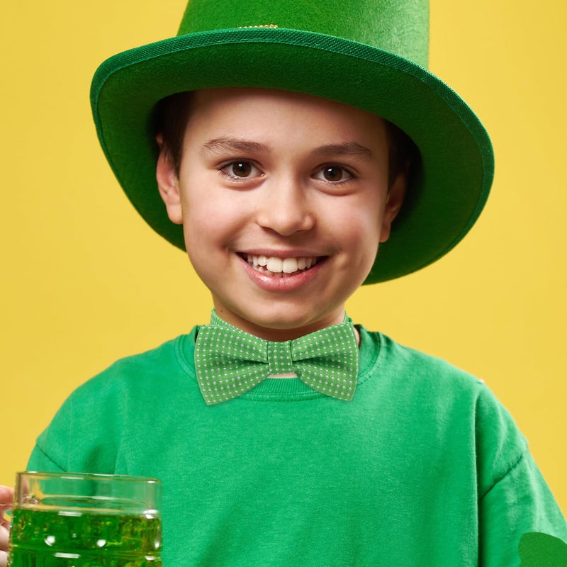 Green Polka Dot Pre Tied Bow Tie For Boys Formal Party Accessory - Image 5