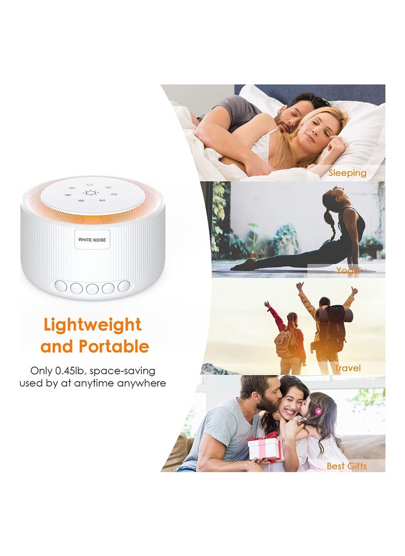 SYOSI - SYOSI Sleep Sound Machine, White Noise Machine with 30 Natural Soothing Sounds, 30 Level Volume Light 3 Timer Memory Function, Noise Machine Powered by AC or USB, for Adults, Baby and Kids - Image 1