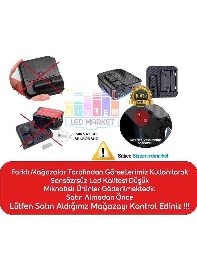 Femex Battery Operated Adhesive Under Door LED Logo for Vw Passat Vehicles  - Image 3