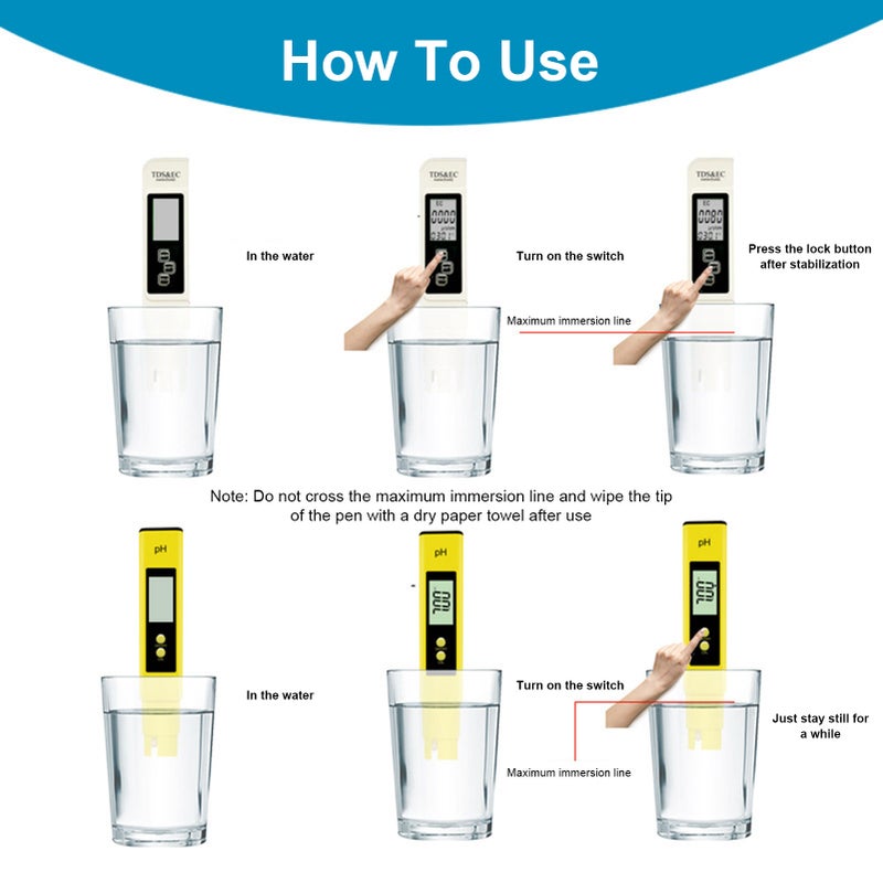 PH Acidometer Water Quality Detector PH Value Test Prod EC&TDS Conductivity Water Quality Testing Pen - Image 4