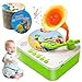 yimido Kids Phonograph Toddler Record Player with 96 Learning Cards Early Education Machine Record Player Music Box Storyteller pop Speakers Gift for Boys and Girls - Image 3