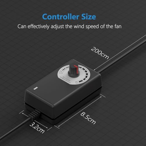 Hon&Guan 3 Inch Inline Blower Fan with Speed Controller 120 CFM with 20W Ultra-Low Power and Low Noise - Image 2