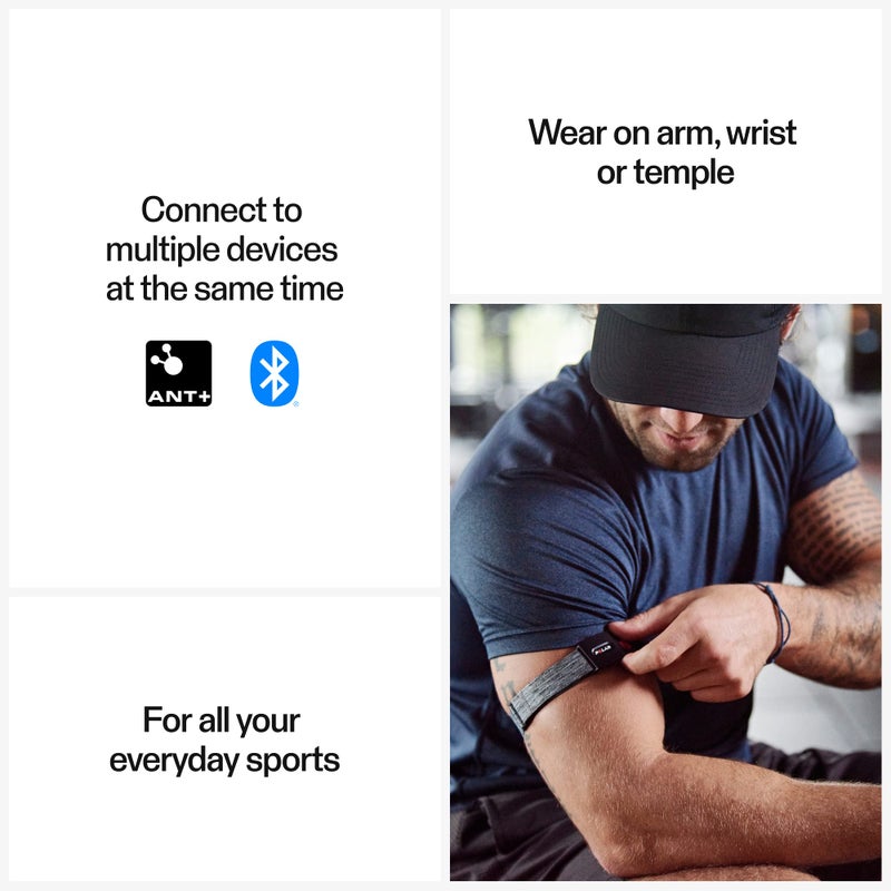 Polar Verity Sense - Optical Heart Rate Monitor Armband - ANT+, Dual Bluetooth, Gray, M-XXL - Image 3