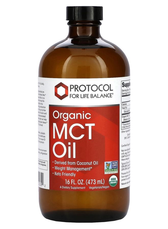 Protocol For Life Balance زيت MCT العضوي 16 أونصة سائلة (473 مل)