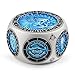 DNDND Unique Hexagonal Spinner Metal Dice 8in1 DND Dice with Dual D20 Monster Themed Dice Set for DND Dungeons and Dragons Dungeon Masters with Collectible Gift Tin Silver with Blue - Image 2