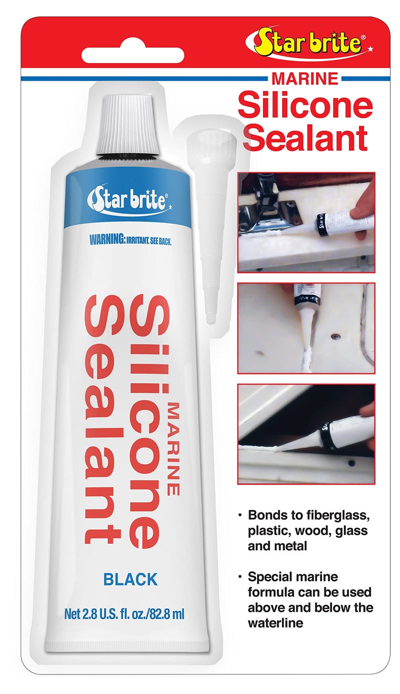 Star brite 82103 Silicone Sealant - 2.8 oz., Black - Image 1