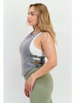adidas Originals Women Sportswear Fit Outdoor Vest, Grey  - Image 2