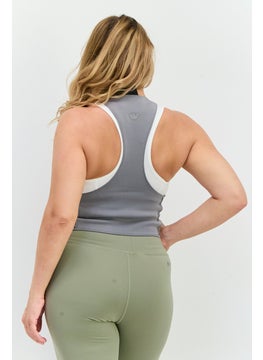 adidas Originals Women Sportswear Fit Outdoor Vest, Grey  - Image 3