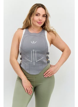 adidas Originals Women Sportswear Fit Outdoor Vest, Grey  - Image 1