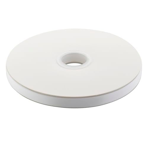 QingHan Double Faced White Satin Ribbon: 3/8 Inch 100 Yards Roll - Image 2