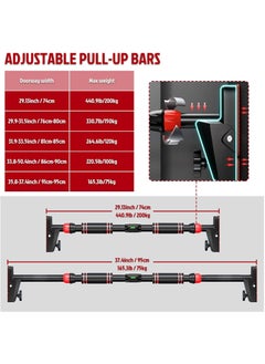 Sturdy Doorway Chin-up bar with Gloves & Children Hanging Rings, Featuring 2-way Safe Support, Locking Adjustable Width and No-Screw Wall Mount, All-in-One Gym System for Total Upper Body Workout - pzsku/ZA6EFDAF581E3FE9BAF33Z/45/_/1706092361/f9d2b224-a694-47b5-b2eb-cc038558eff7