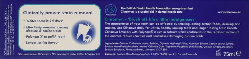 Clinomyn معجون أسنان كلينومين للمدخنين 75 مل - Image 2