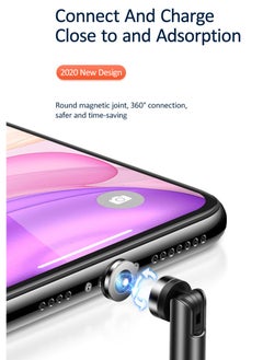 Usams Rotatable Magnetic 2.1A Apple Lightning USB Charging Cable 1m  - Image 2