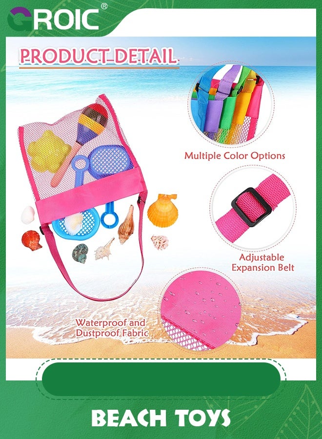 GROIC 17 Pcs Collapsible Beach Toys Sand for Toddlers 1-3, Toy Kids, Buckets Sandbox Toddler with Multi Mold Shovel - Image 3