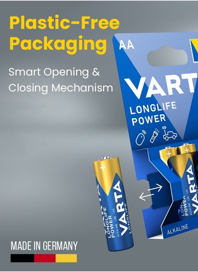 VARTA - Varta Longlife Power AA Alkaline Battery for Reliable and Long-lasting Performance (8-Pack) - Image 1